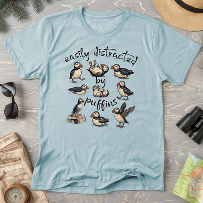 Easily Distracted By Puffins T-Shirt