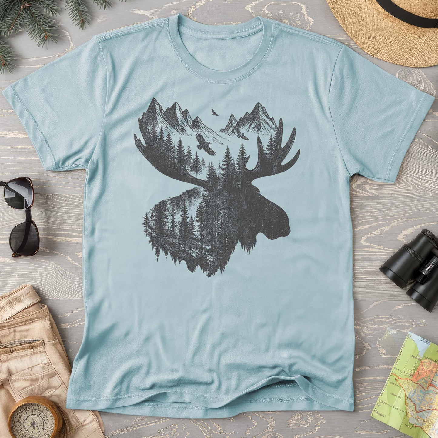 Moose Double Exposure T-Shirt