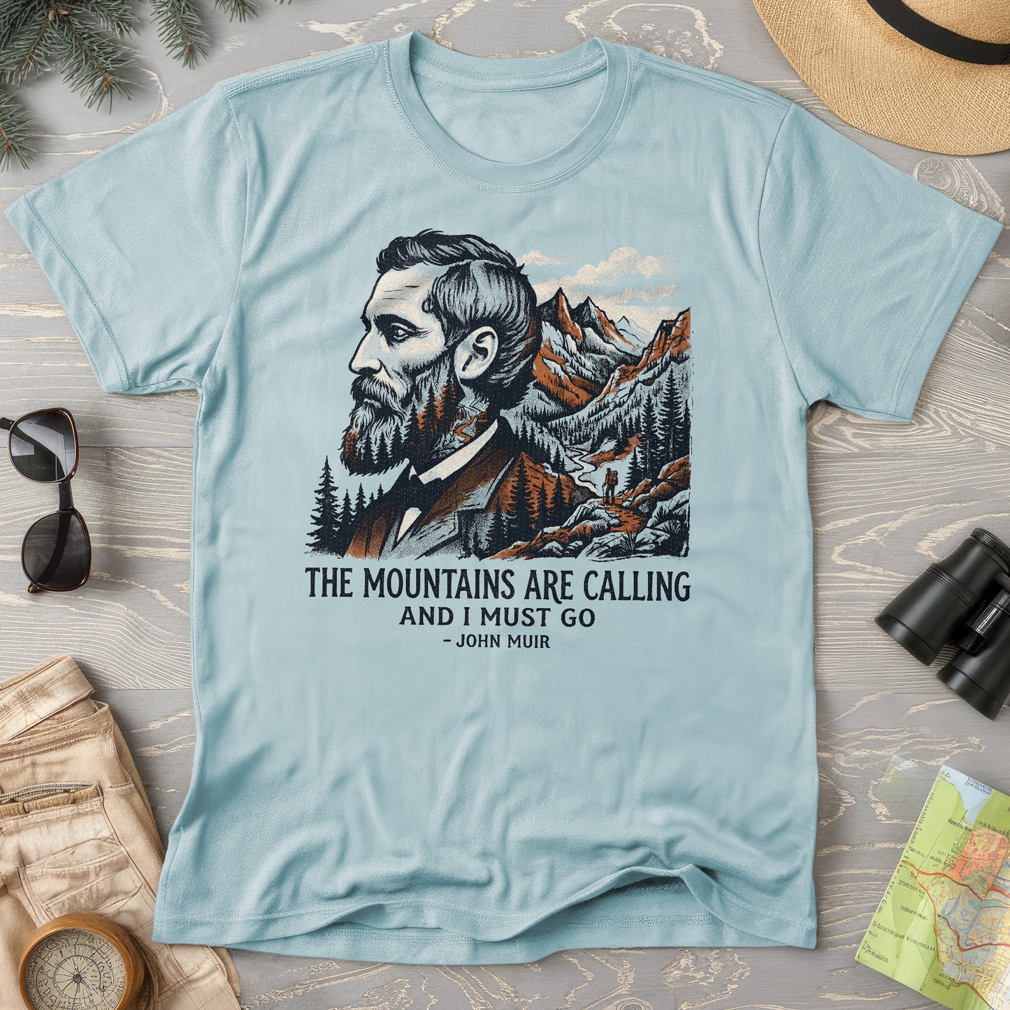 Mountains Calling John Muir T-Shirt