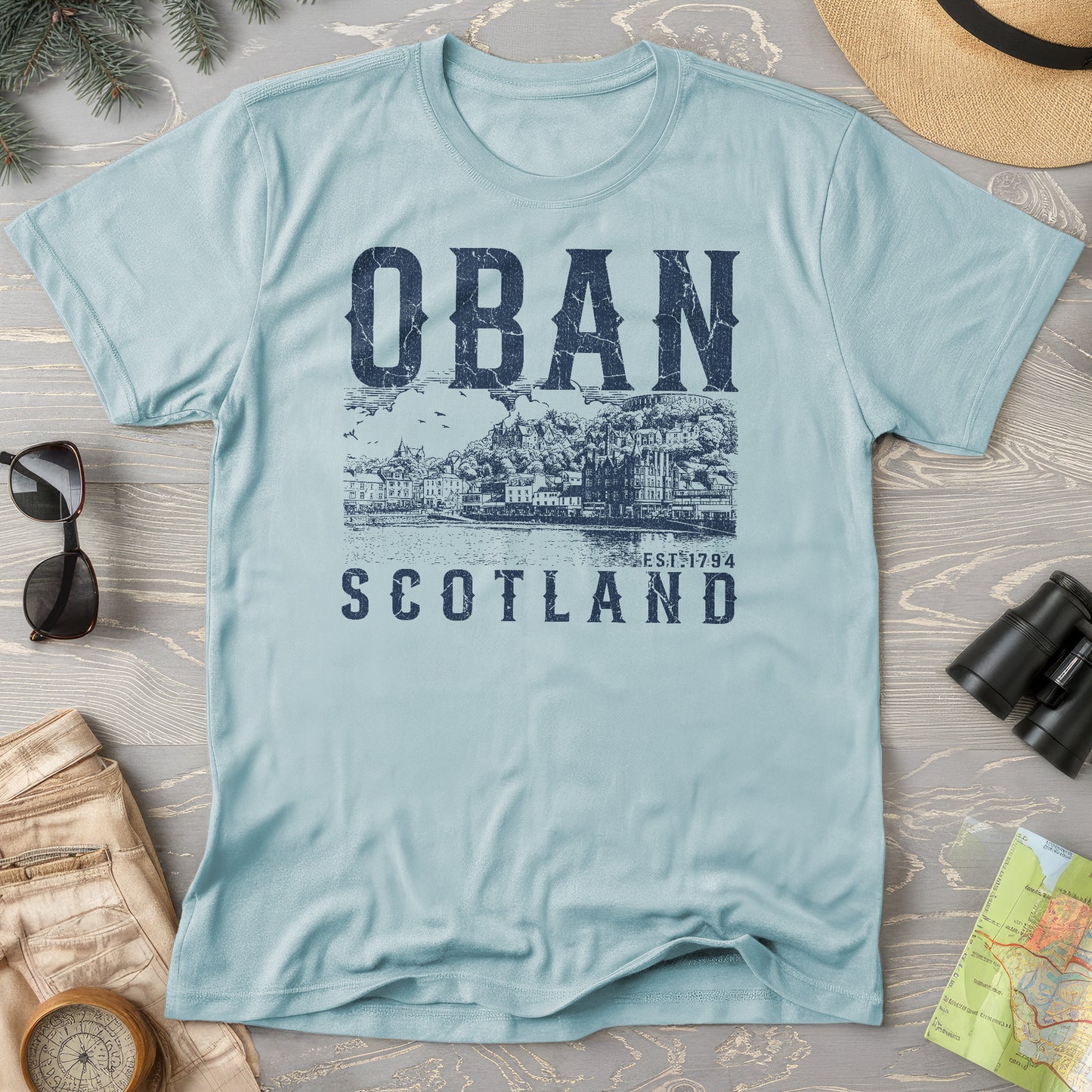 Oban Scotland Sketch T-Shirt