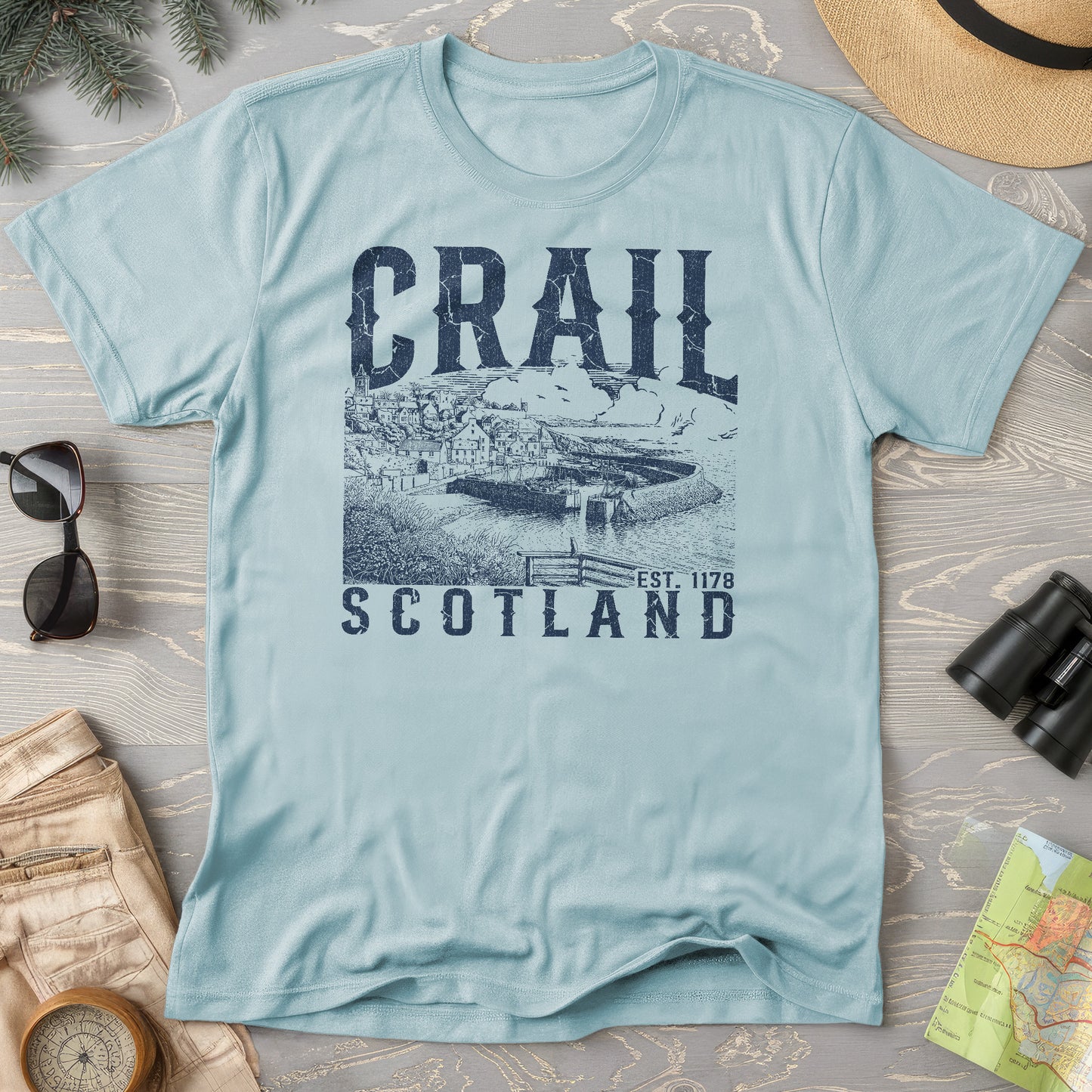 Crail Scotland Sketch T-Shirt
