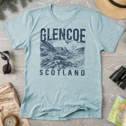 Glencoe Scotland Sketch T-Shirt