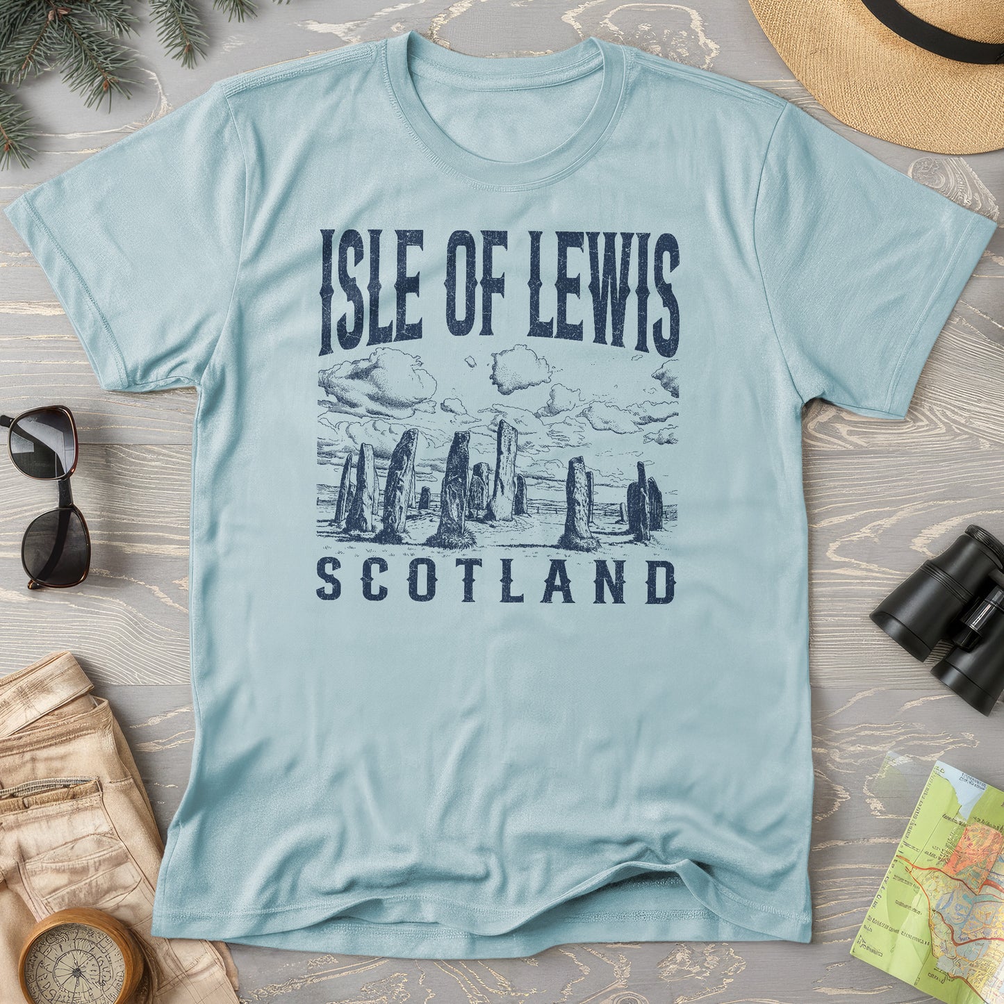 Isle of Lewis Scotland Sketch T-Shirt