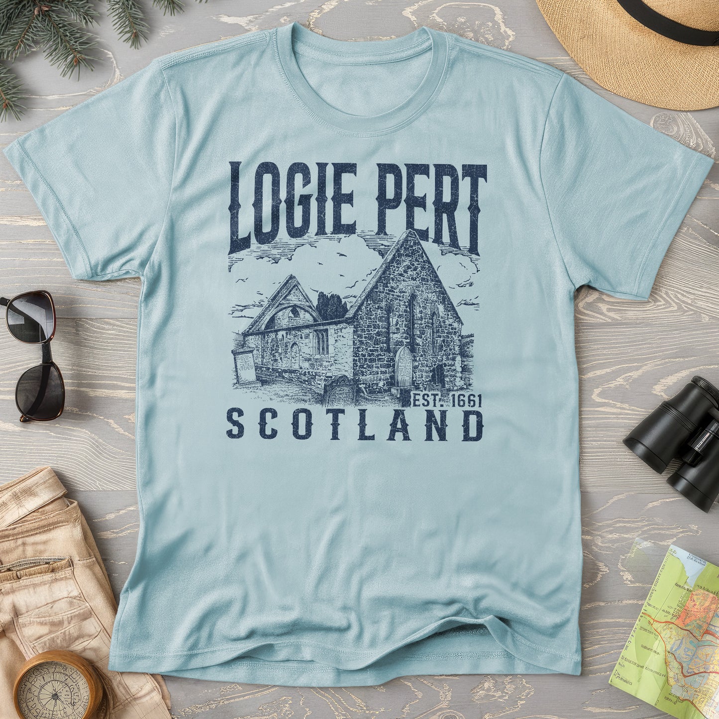 Logie Pert Scotland Sketch T-Shirt