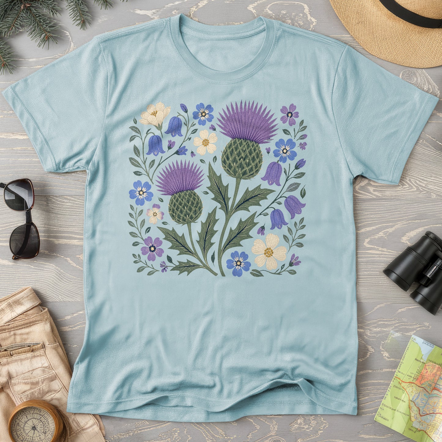 Scottish Thistle Floral T-Shirt