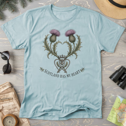 Scotland Heart Brooch T-Shirt