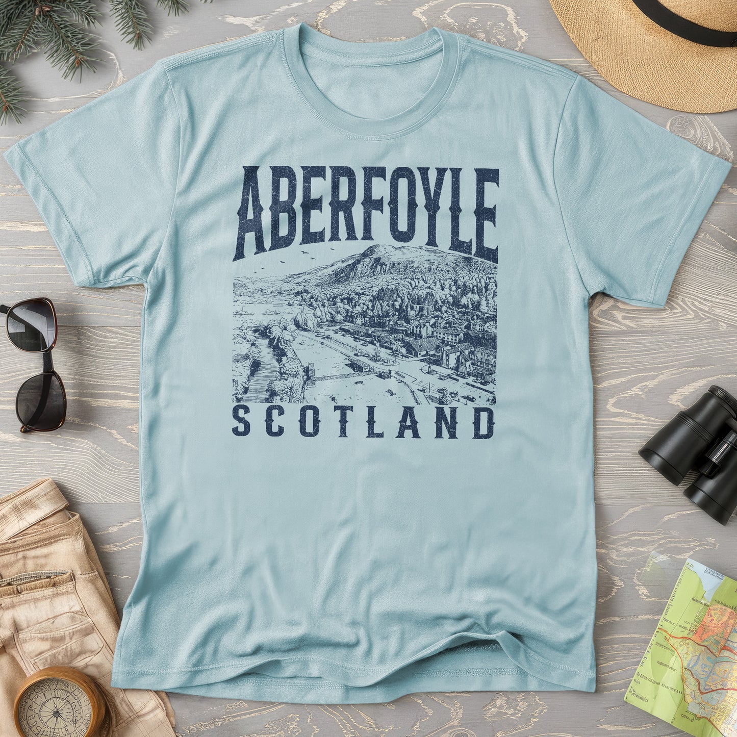 Aberfoyle Scotland Sketch T-Shirt