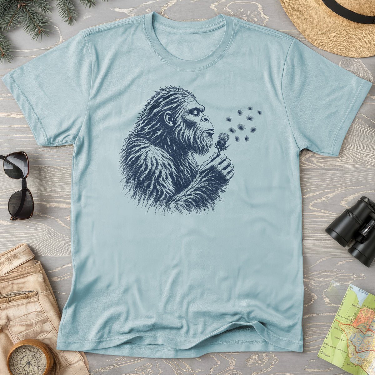 Bigfoot Blowing Thistle T-Shirt
