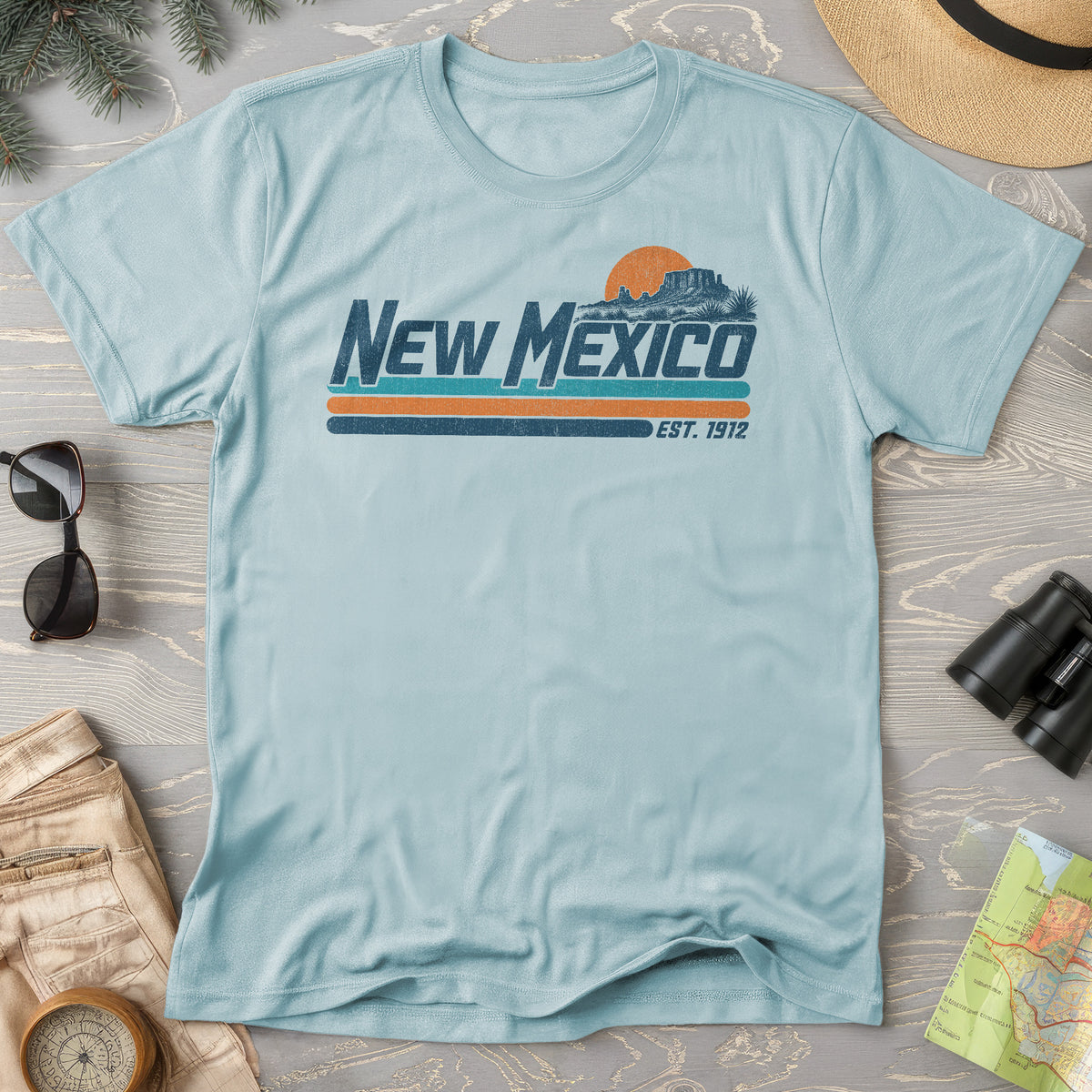 New Mexico Retro Stripe T-Shirt
