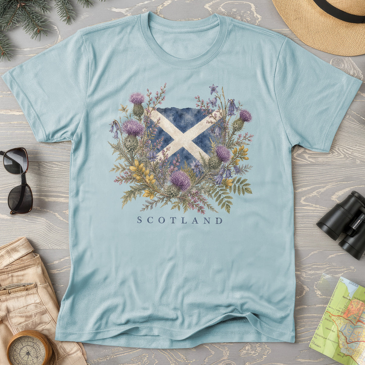 Botanical Scotland Flag T-Shirt