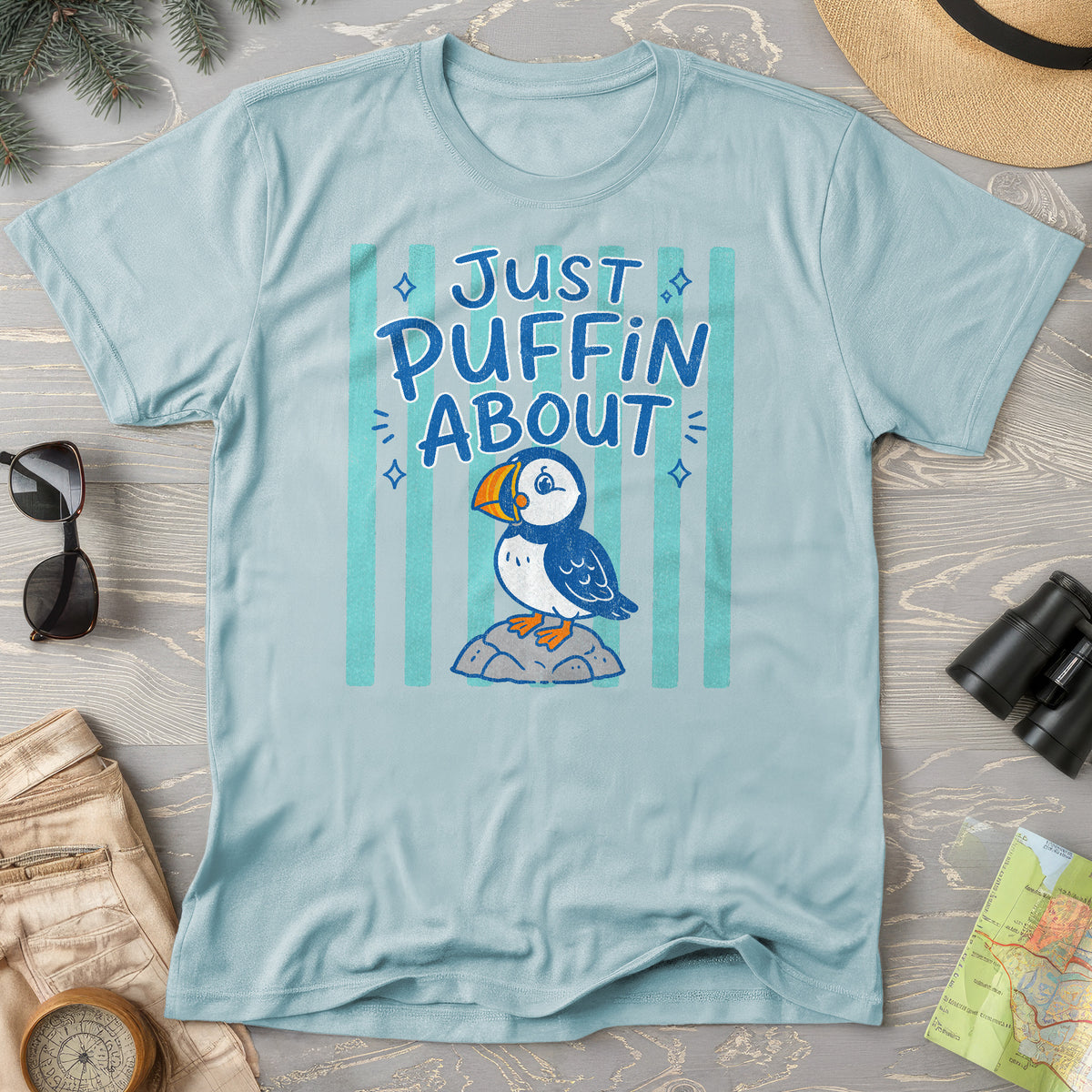 Just Puffin About Stripes T-Shirt