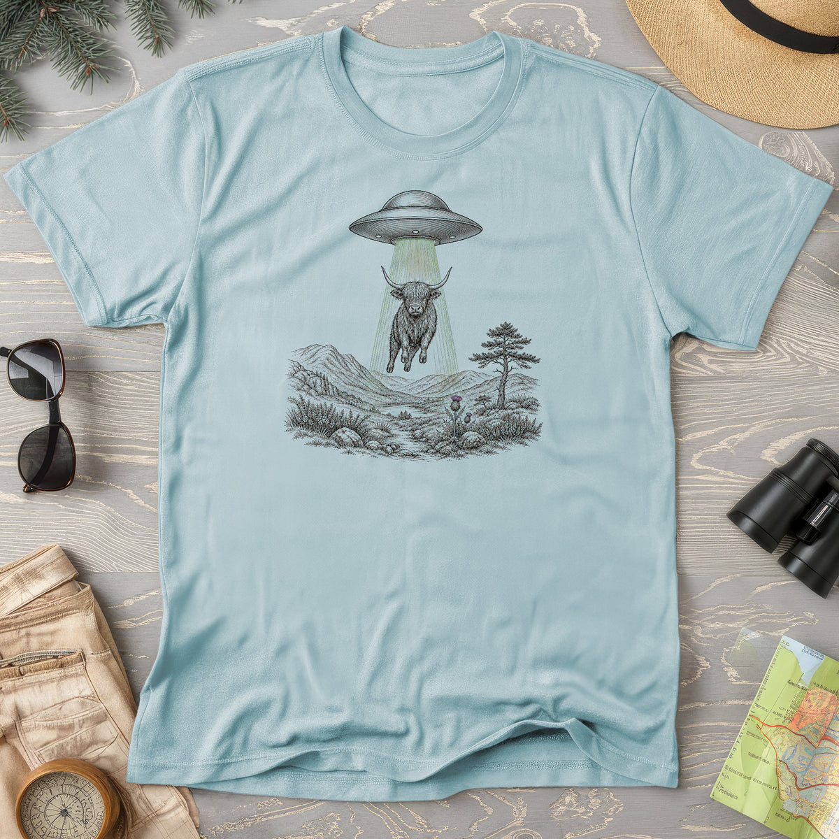 Highland Coo UFO T-Shirt