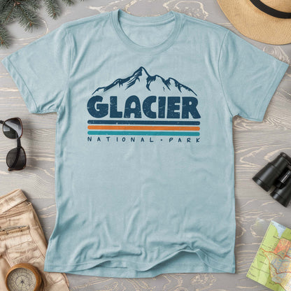 Glacier National Park "Retro Stipes" Comfort Colors T-Shirt