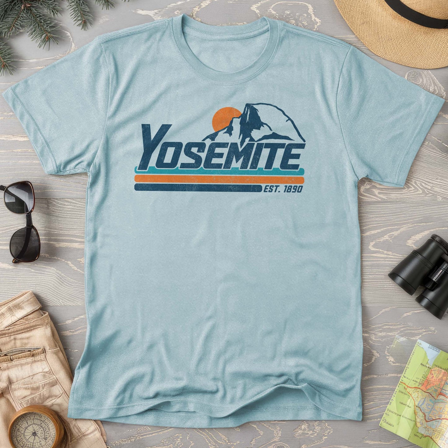 Yosemite Retro Stripe Comfort Colors T-Shirt