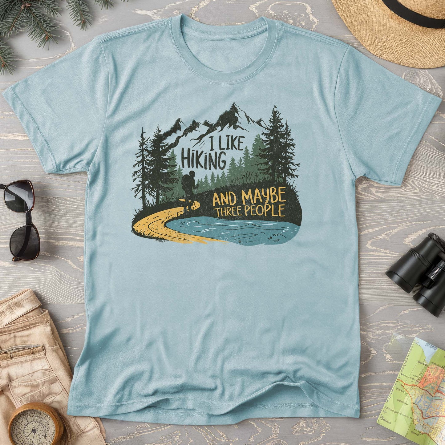 I Like Hiking and Maybe 3 People Comfort Colors T-Shirt