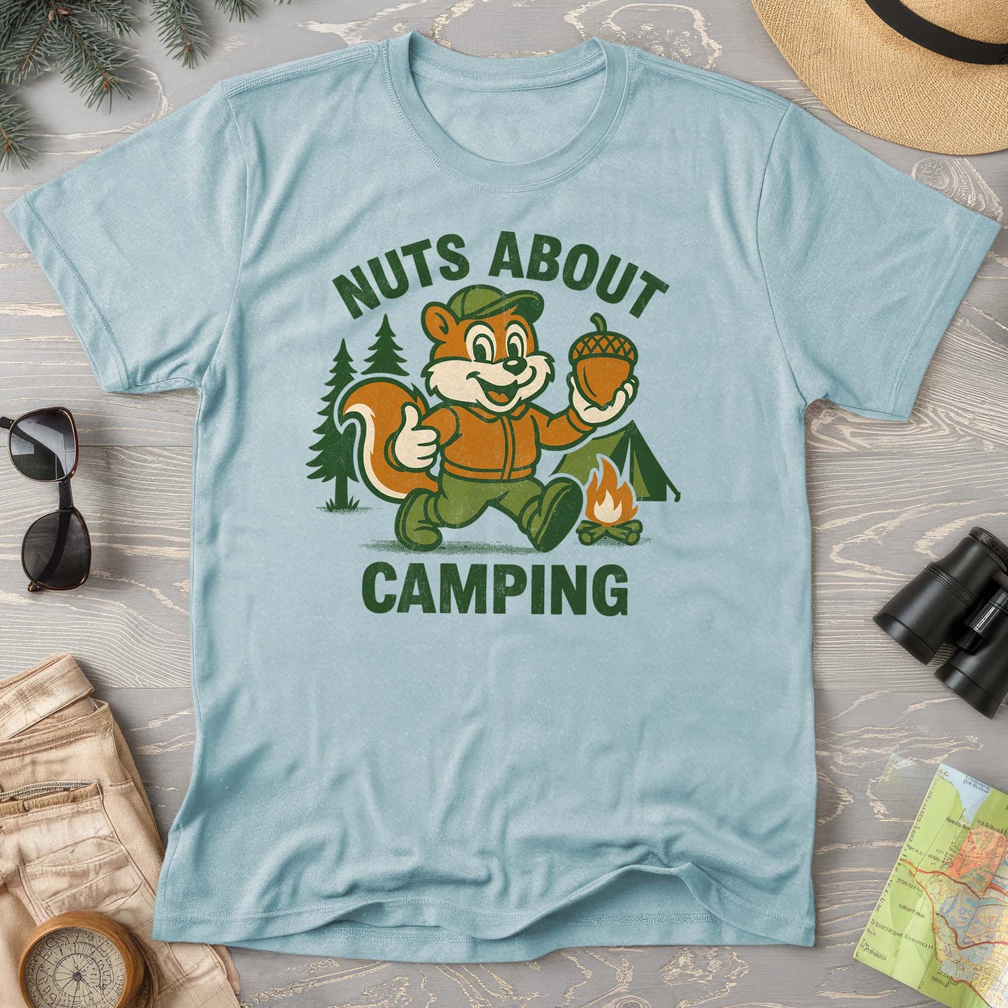 Nuts About Camping Comfort Colors T-Shirt