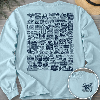 63 Vintage Parks Front/Back Print Long Sleeve Shirt