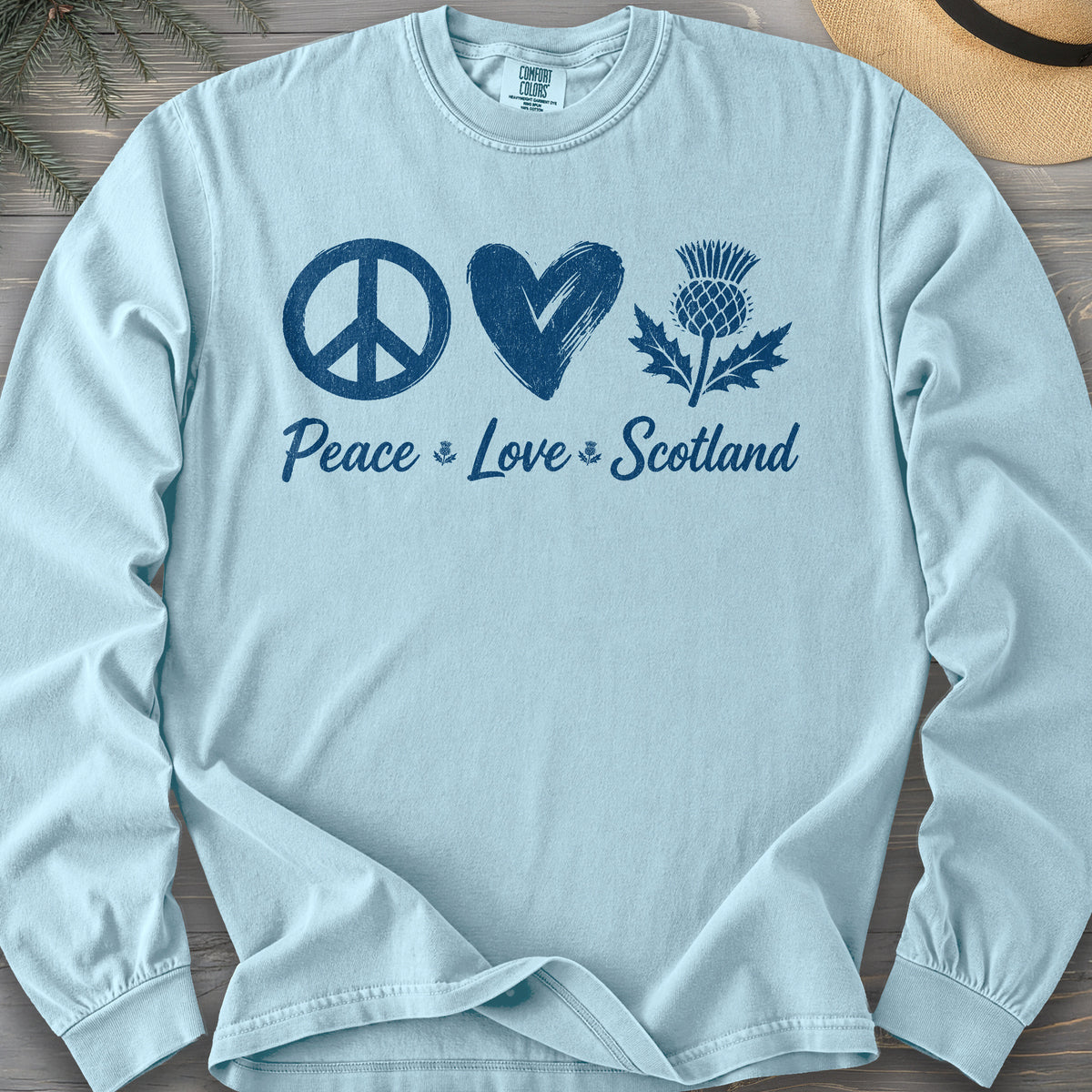 Peace Love Scotland Long Sleeve Shirt