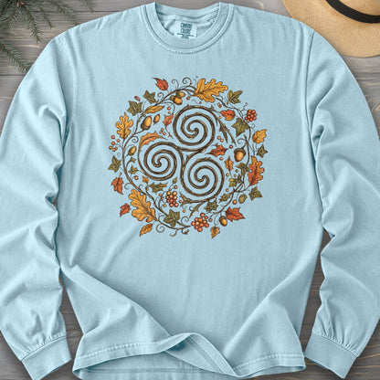 Celtic Autumn Spiral Long Sleeve Shirt