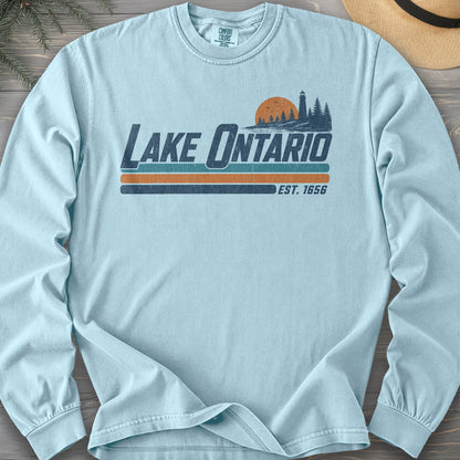 Lake Ontario Retro Stripe Long Sleeve Shirt