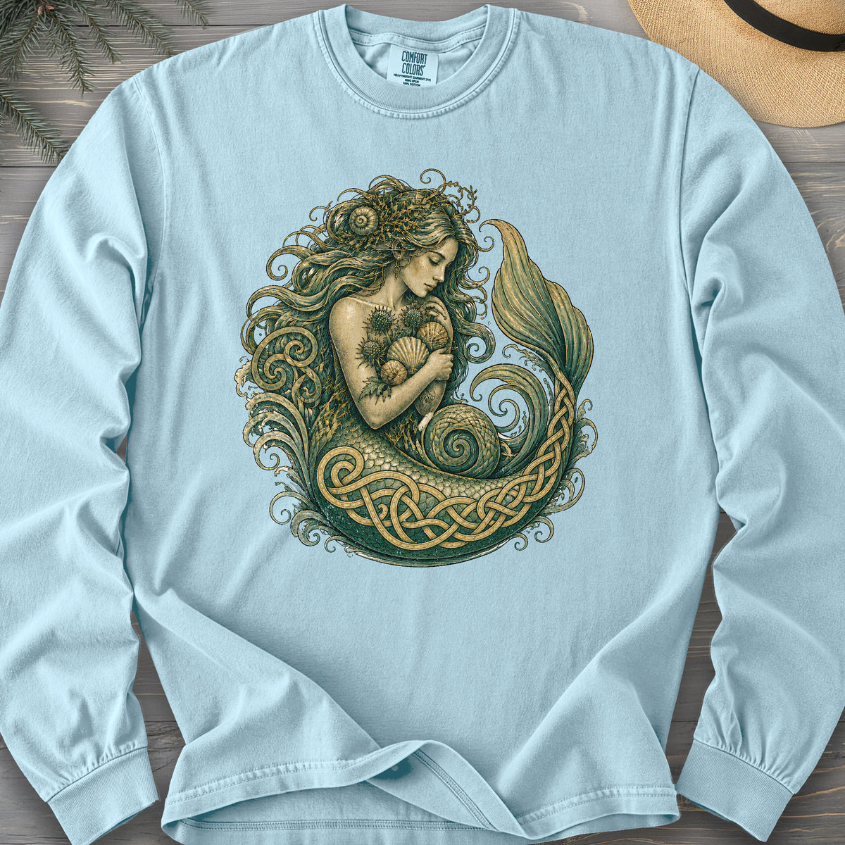 Celtic Mermaid Comfort Colors 6014 Long Sleeve