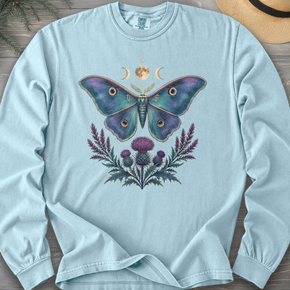 Luna Moth Thistle Bouquet Comfort Colors 6014 Long Sleeve