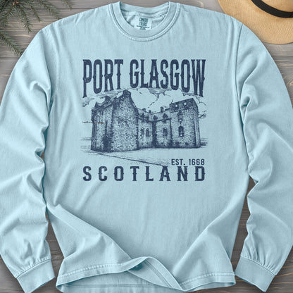 Port Glasgow Scotland Sketch Long Sleeve Shirt