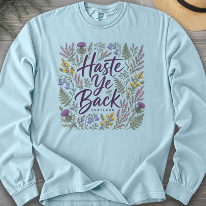 Haste Ye Back Scotland Comfort Colors 6014 Long Sleeve