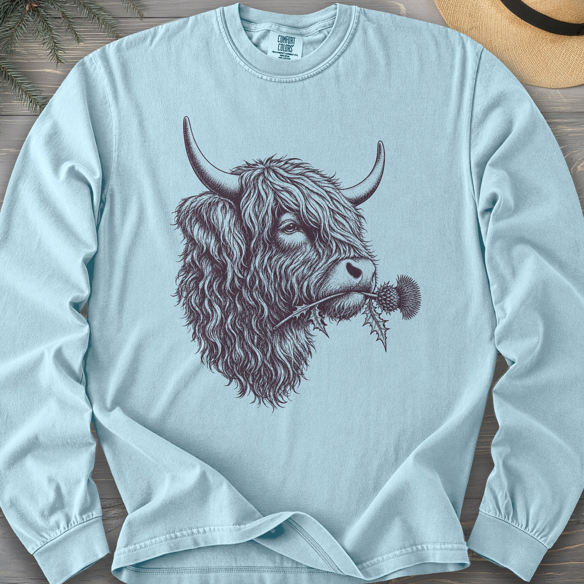 Coo wThistle Comfort Colors 6014 Long Sleeve