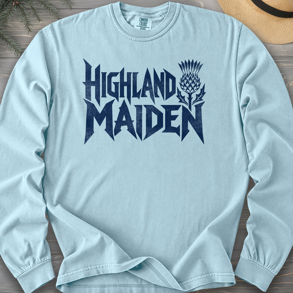 Highland Maiden Thistle Comfort Colors 6014 Long Sleeve