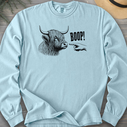 Boop Highland Coo Comfort Colors 6014 Long Sleeve