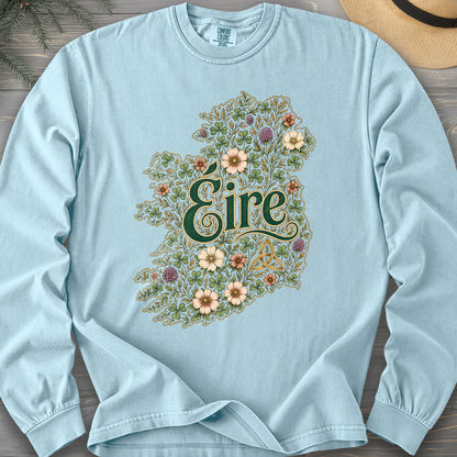 Éire Floral Map Comfort Colors 6014 Long Sleeve