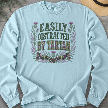 Easily Distracted By Tartan Comfort Colors 6014 Long Sleeve