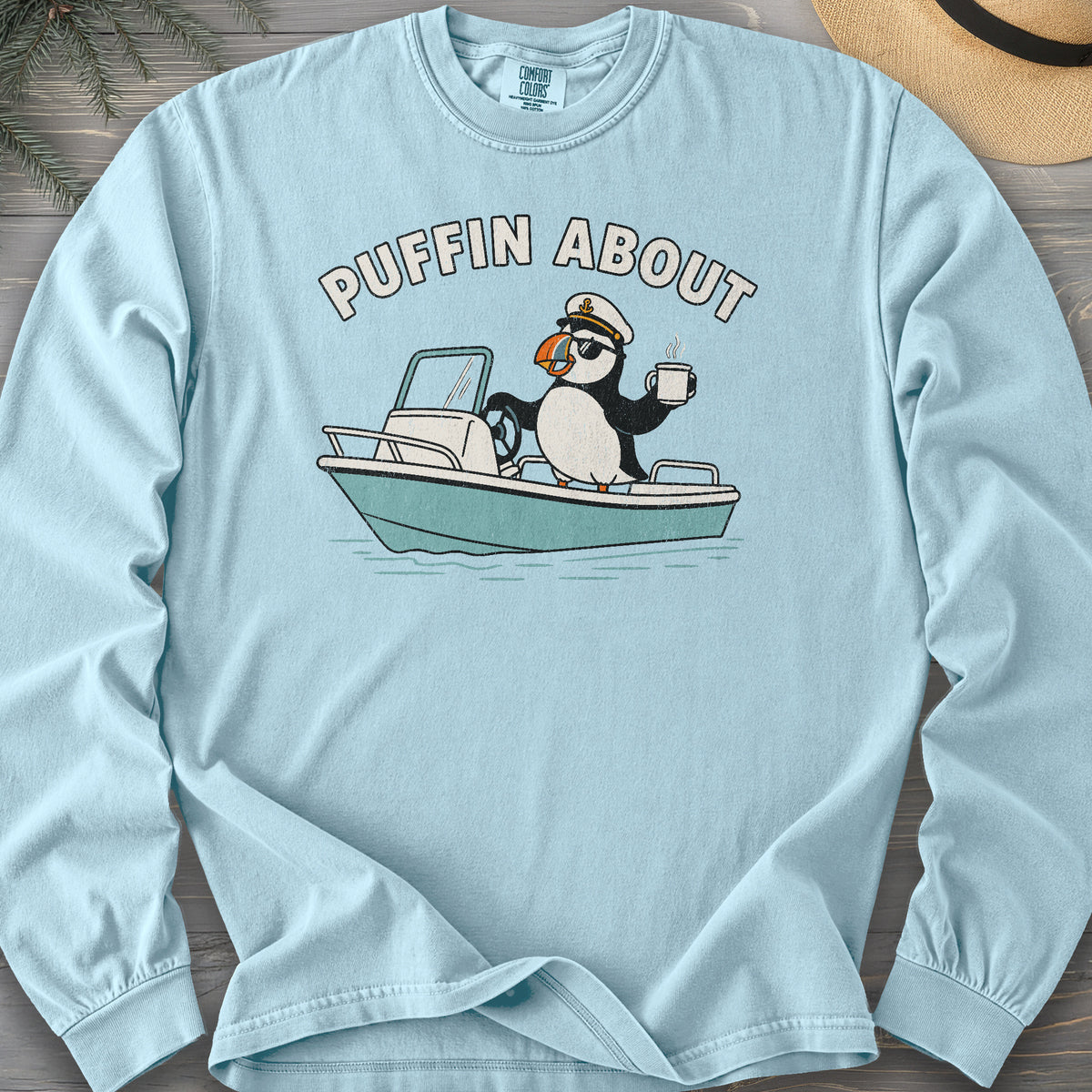 Puffin About Boat Comfort Colors 6014 Long Sleeve