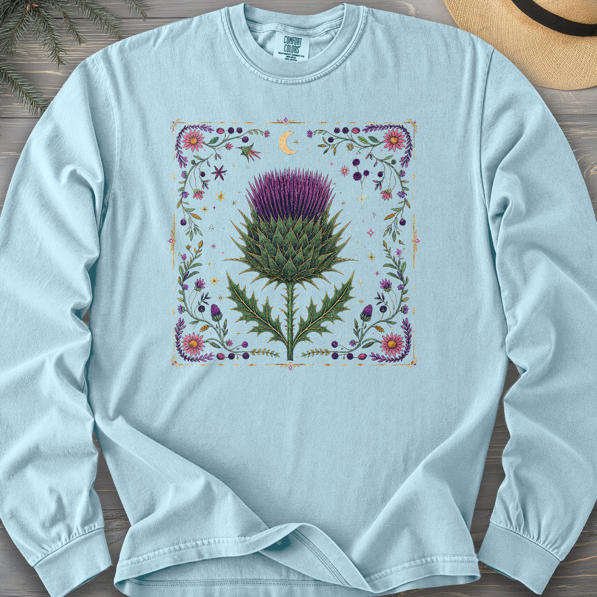 Midnight Thistle Long Sleeve Shirt