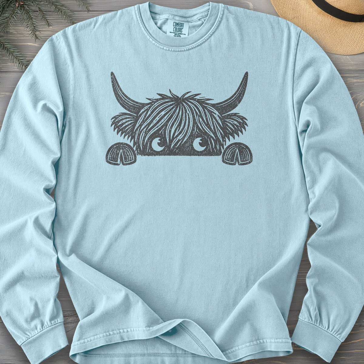 Peeking Coo Comfort Colors 6014 Long Sleeve