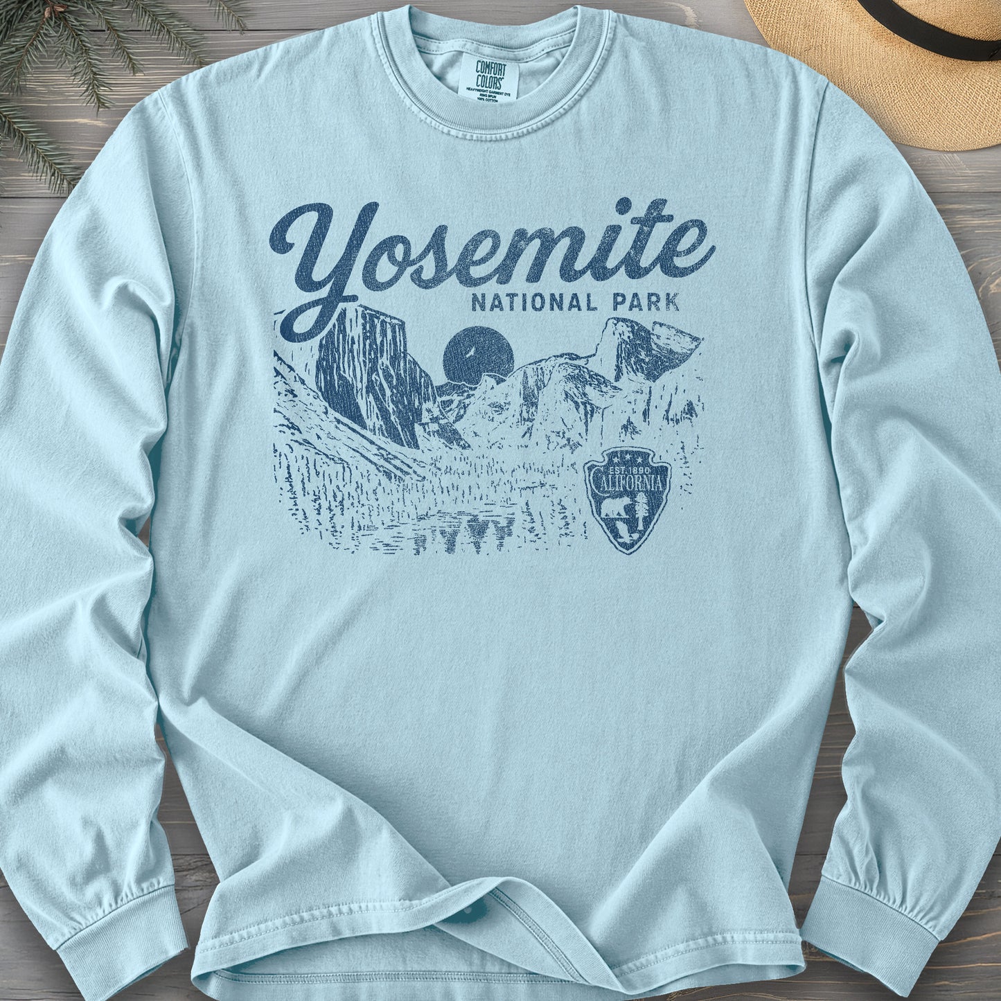 Yosemite National Park "Vintage Sketch" Long Sleeve Shirt