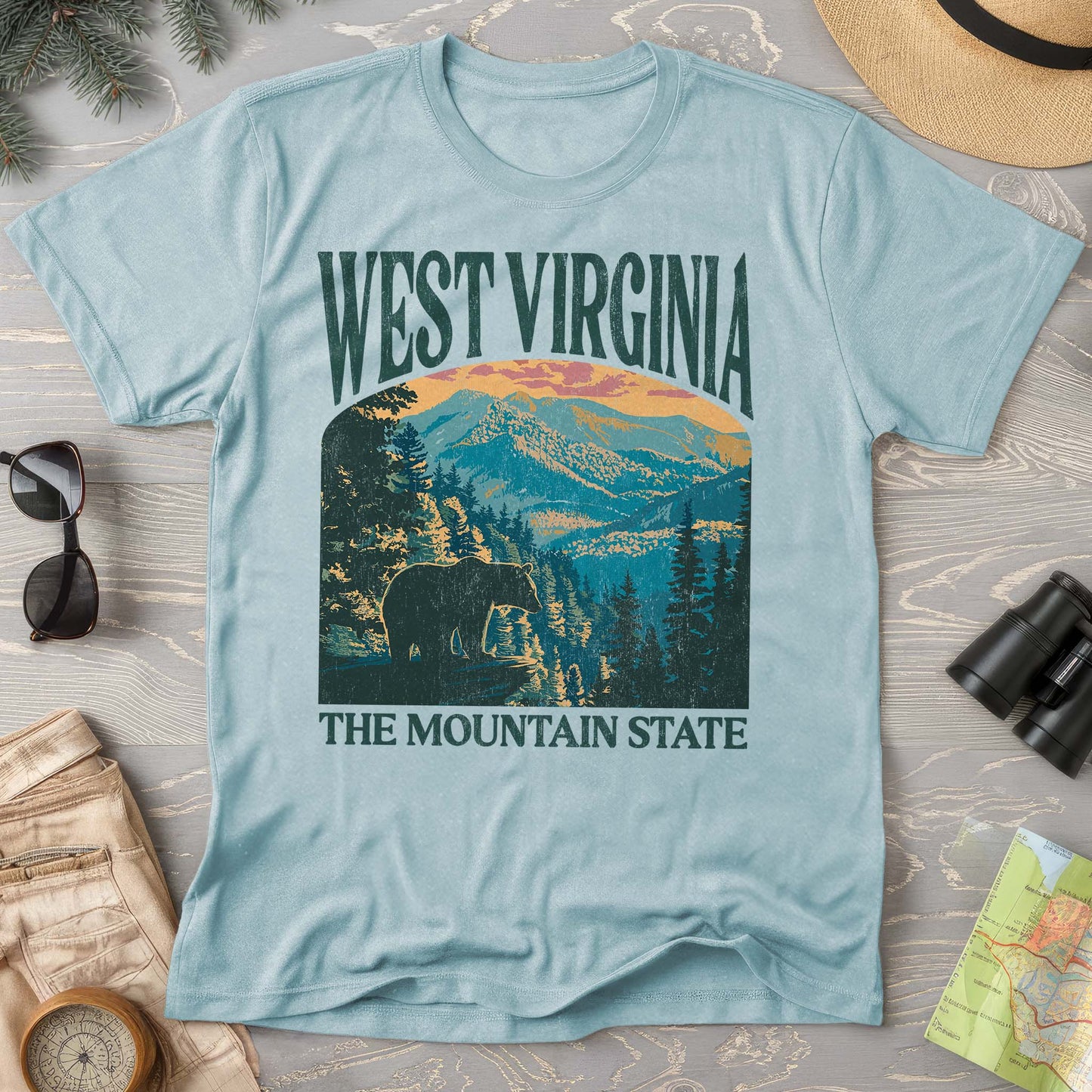 West Virginia Mountain State "Big and Bold" Comfort Colors T-Shirt