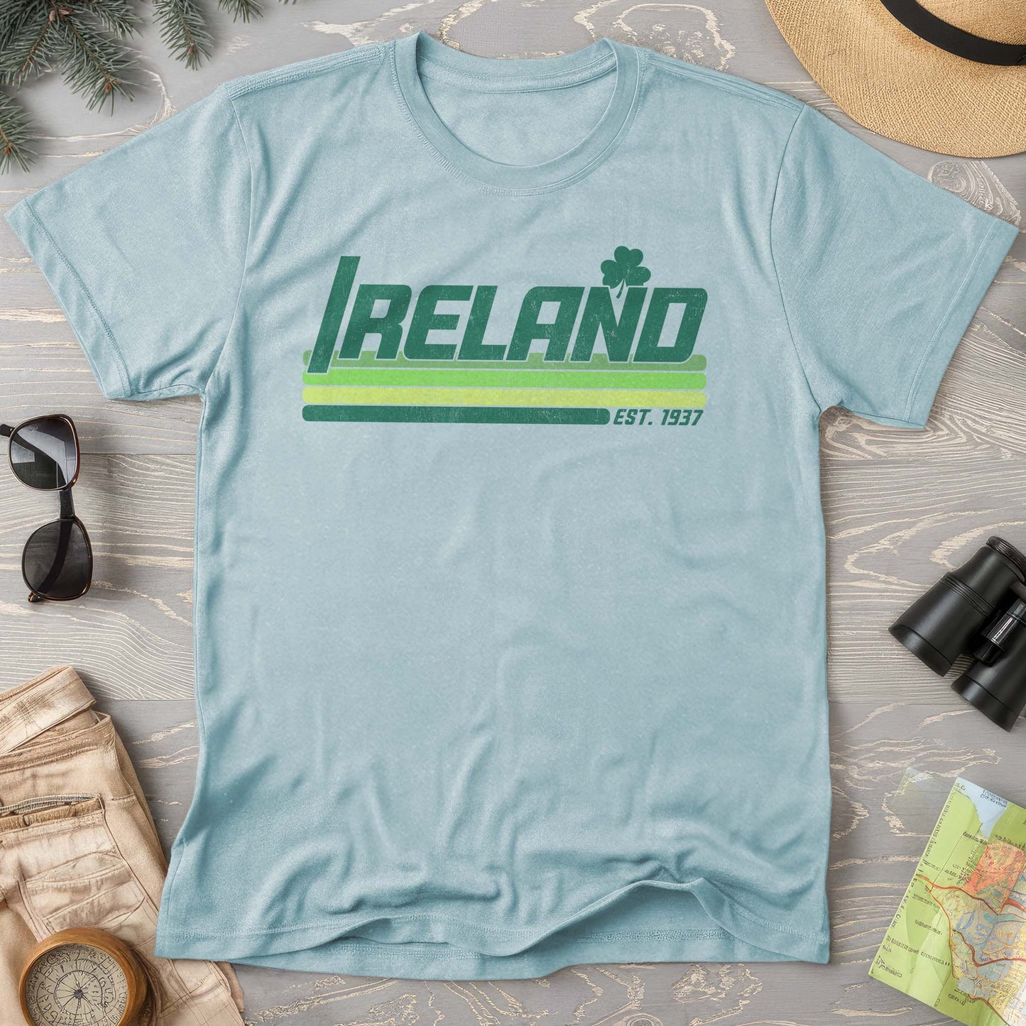 Ireland Retro Stripe Comfort Colors T-Shirt