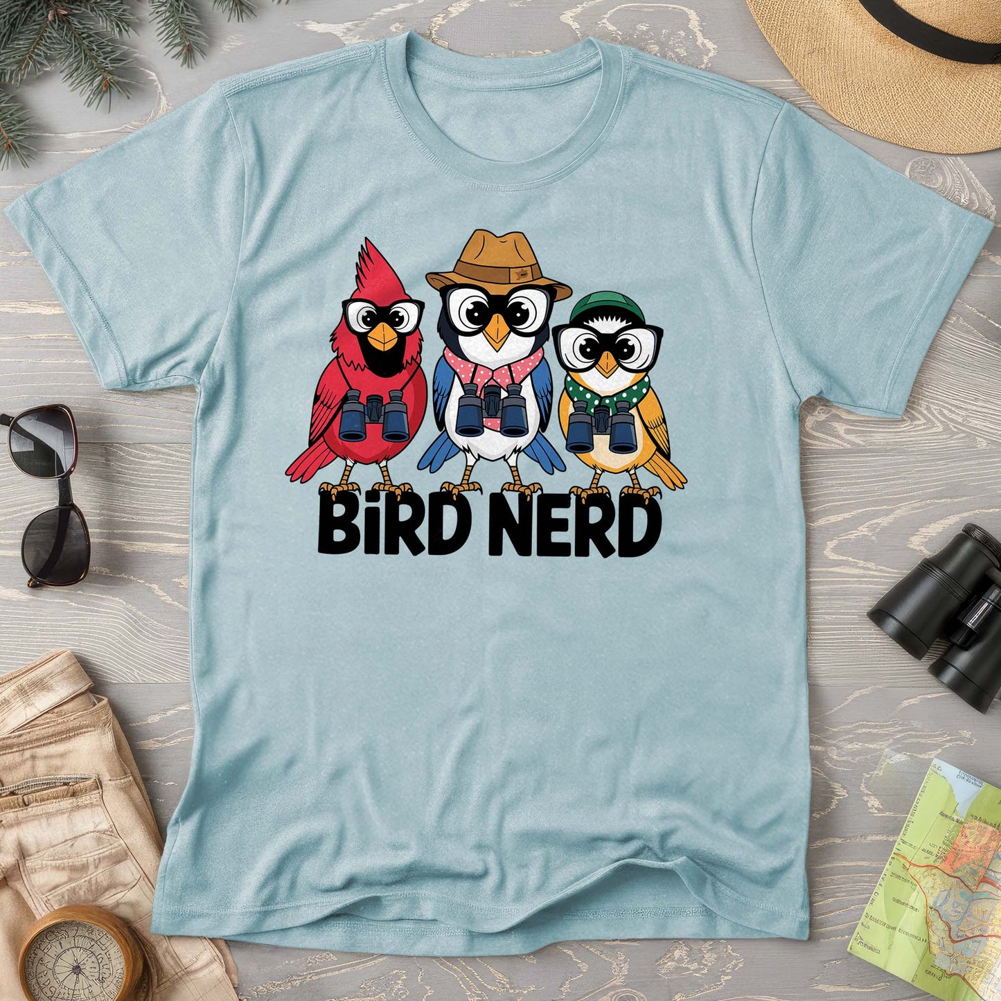 Bird Nerd "Birding Birds" Comfort Colors T-Shirt