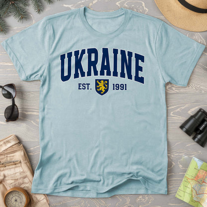 Ukraine Varsity Heraldry Comfort Colors T-Shirt