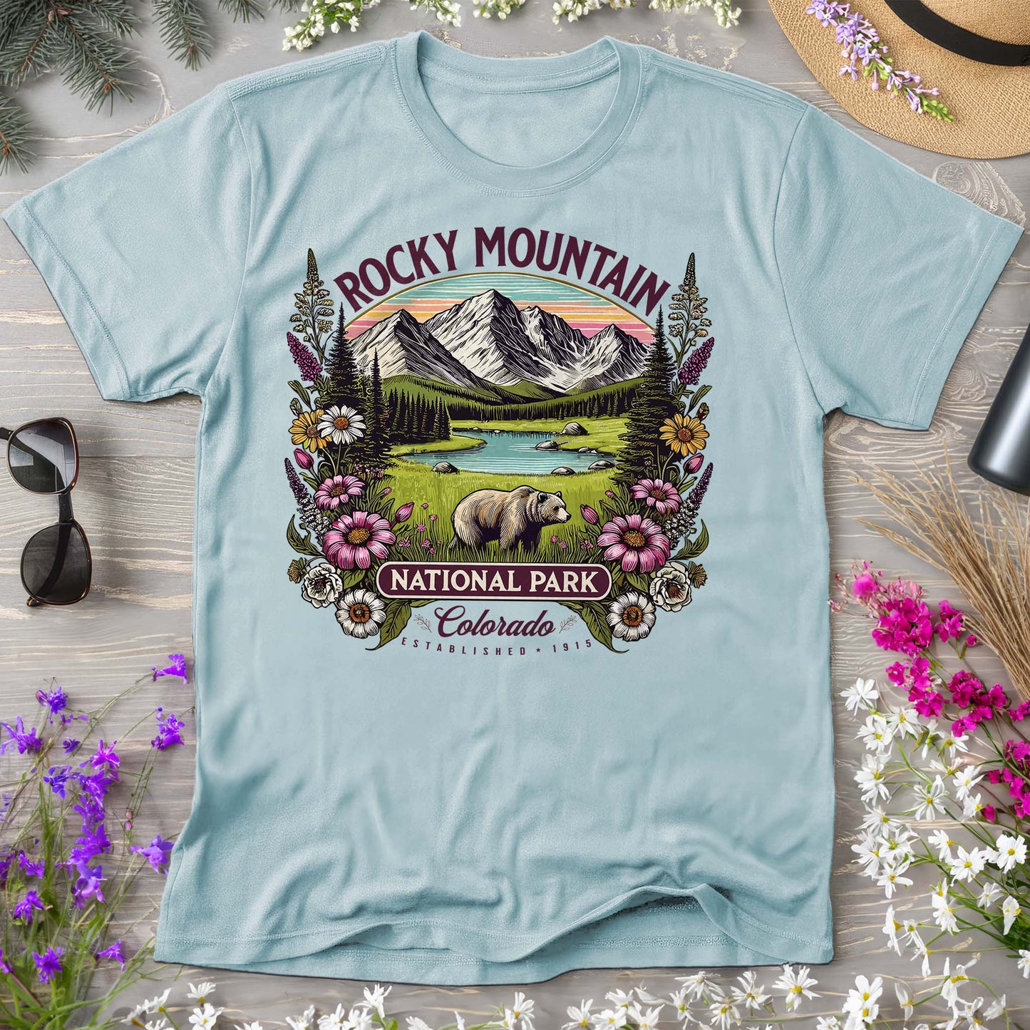 Rocky Mountain National Park "Wildflower" Comfort Colors T-Shirt