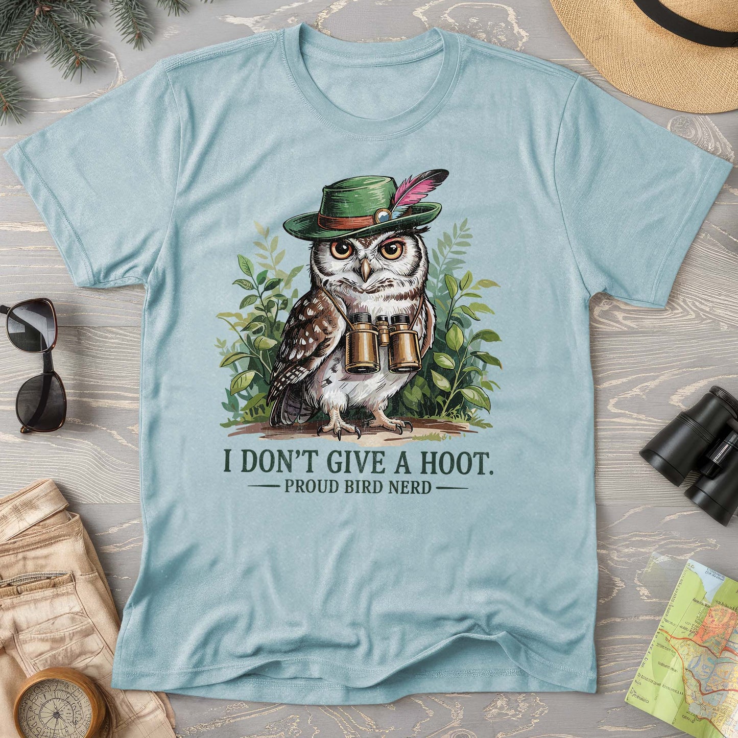 Bird Nerd Owl Design Comfort Colors T-Shirt