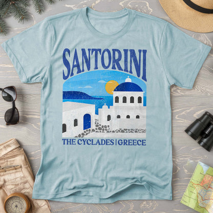 Santorini Greece "Big and Bold" Comfort Colors T-Shirt