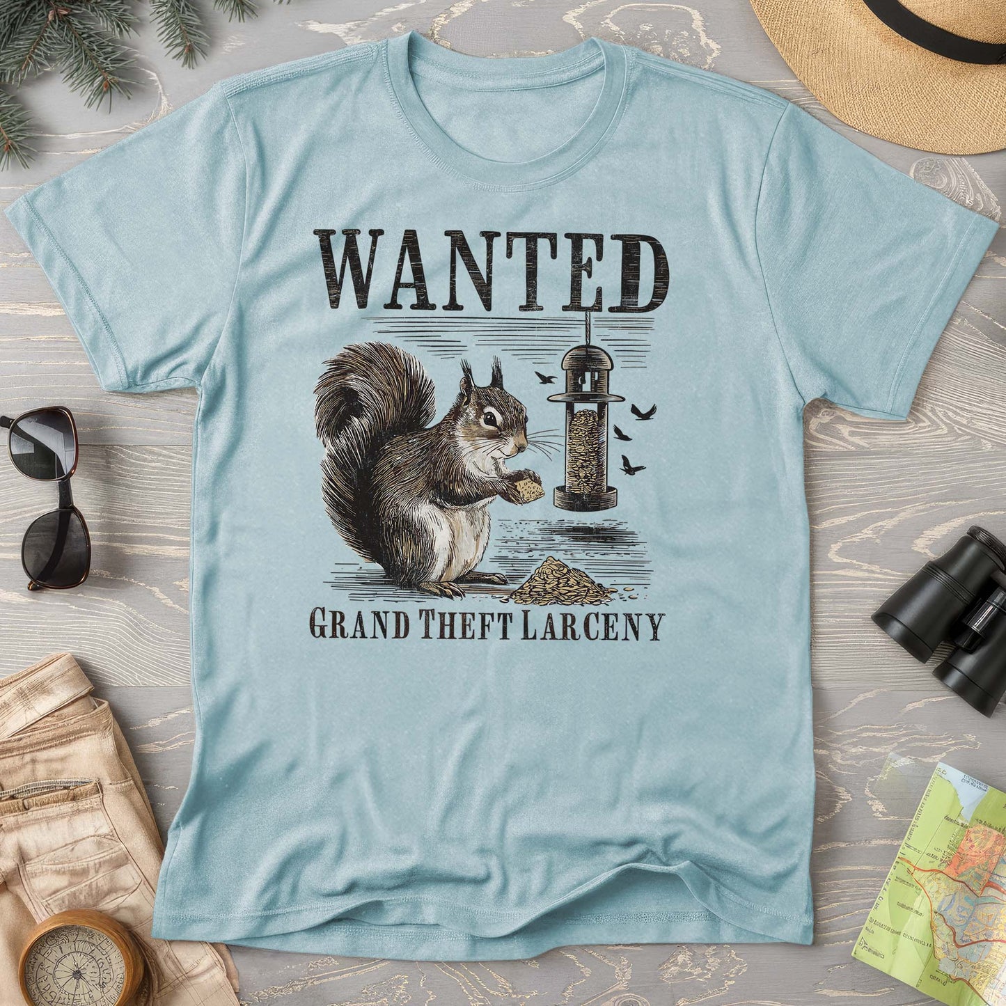 Funny Bird Lover Squirrel Comfort Colors T-Shirt