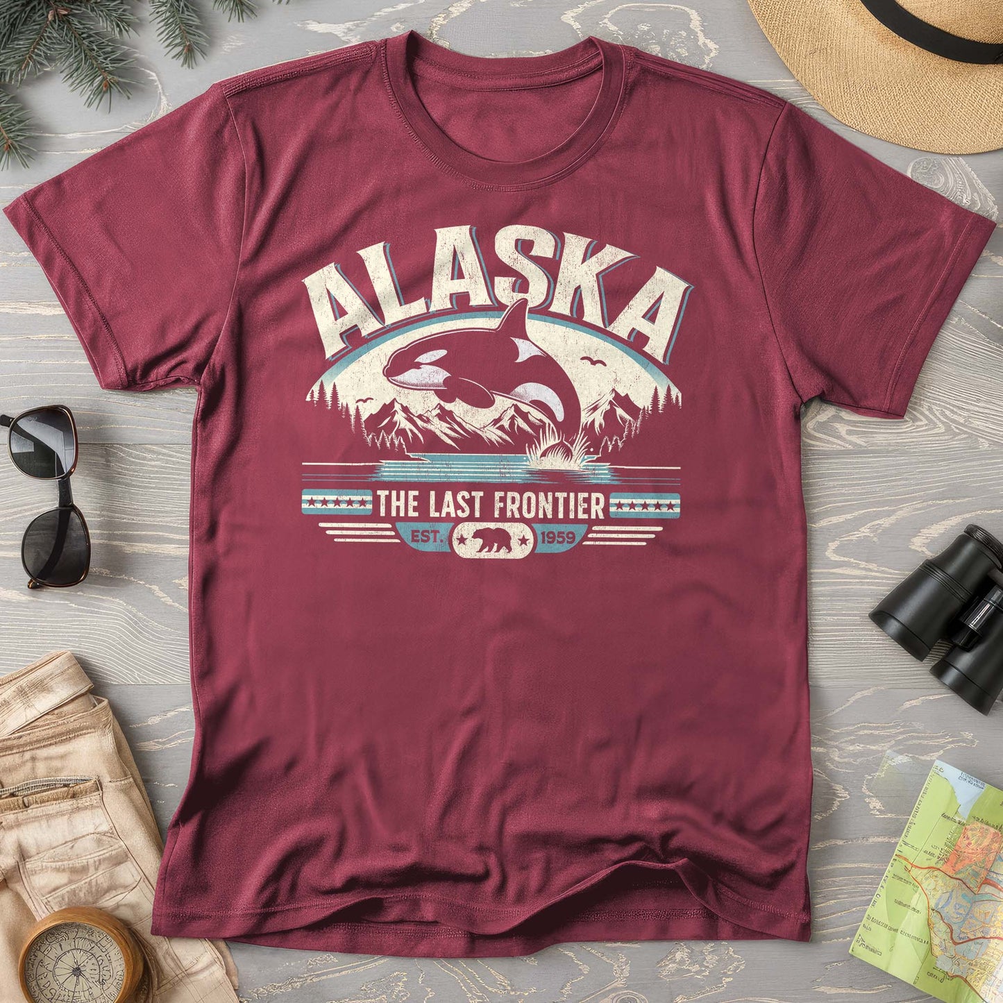 Alaska The Last Frontier "Orca" Comfort Colors T-Shirt
