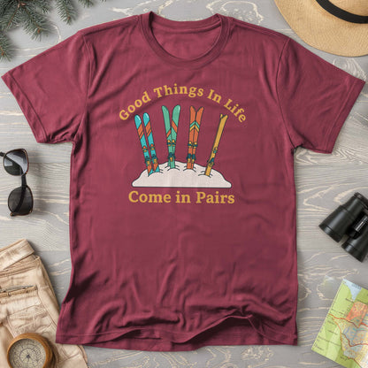 Good Things Come In Pairs Ski Comfort Colors T-shirt