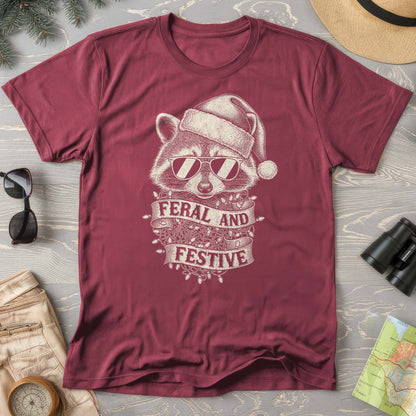 Feral and Festive Racoon Comfort Colors T-shirt