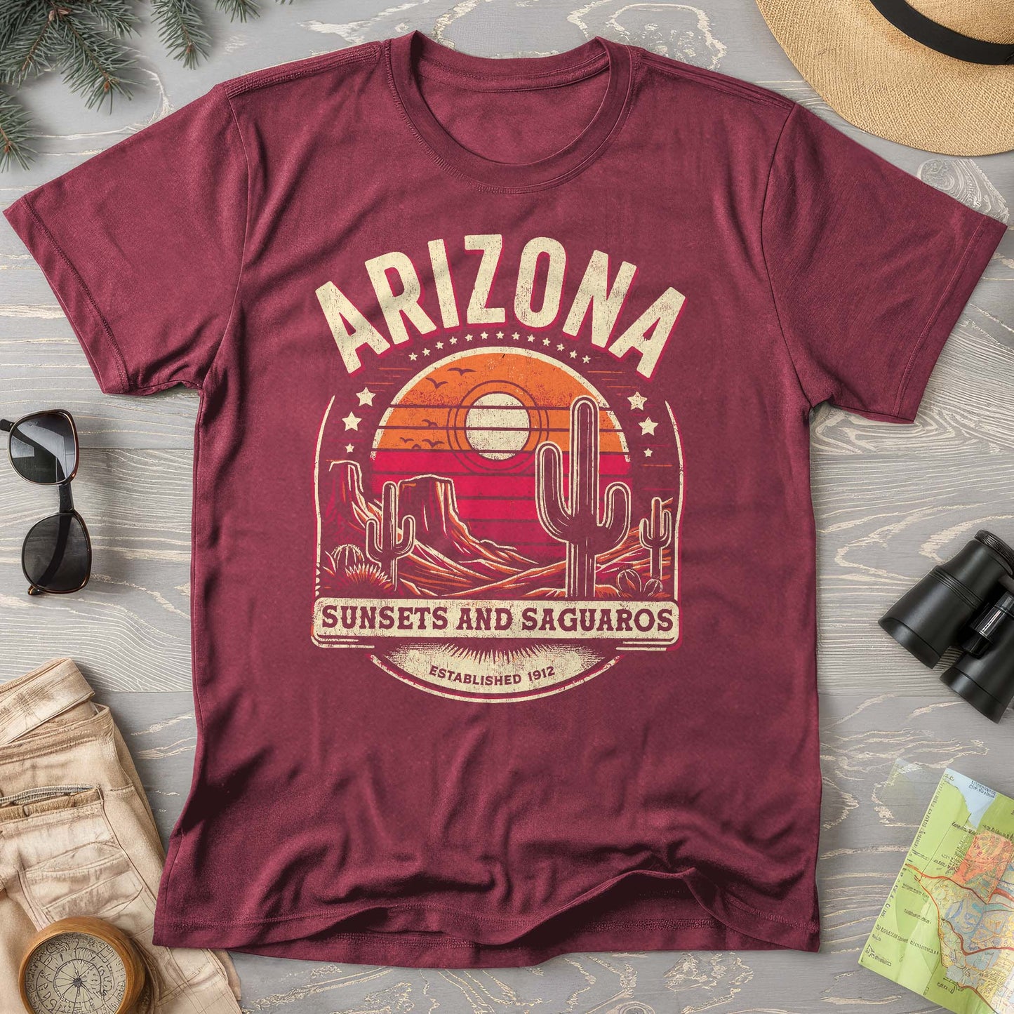 Arizona "Sunsets and Saguaros" Comfort Colors T-Shirt