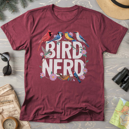 Bird Nerd "Flower Birds" Comfort Colors  T-Shirt